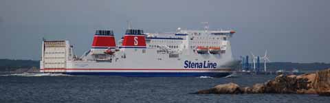 Vor dem nördlichen Teil Brännös passieren sämtlichen großen Schiffe von und nach Göteborg Schifffahrtsroute vor Brännö